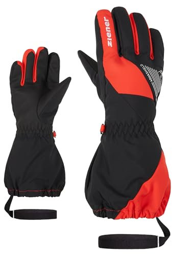 Ziener Kinder LAILACO Ski-Handschuhe/Wintersport | wasserdicht, PFC frei, red, 5