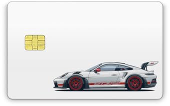 Kreditkarten EC Karten Aufkleber Skin Sticker 3M Folie verschiedene Designs (GT3RS, Kleiner Chip)