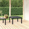 Wenjingqi-362799 Garten-Fußbank mit Kissen, Polyrattan, Schwarz und Grau