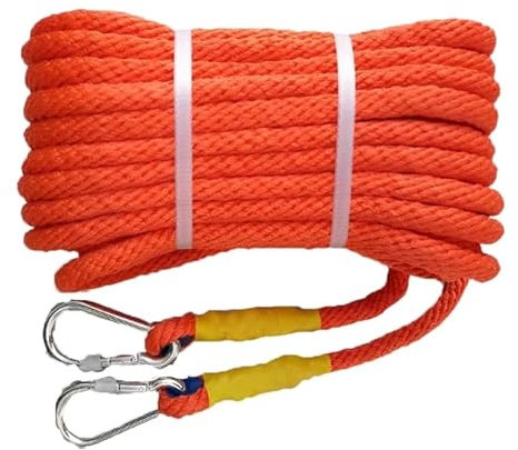 BOGDTF Corde d'escalade Durable Corde d'escalade Dynamique Haute résistance de 14 mm, Corde de Sauvetage 10/20/30/50 M, Arbre, Roche, évasion/14 Mm 30 M