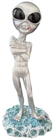 Duroecsain Alien Hof Decor, Alien Figure | Außerirdische Gartendeko Statuen | Außenstatue, Feengartenzubehör, Hofskulptur, Ornamente