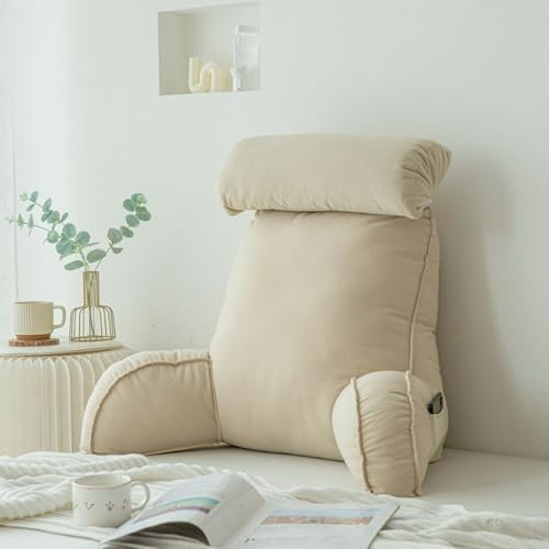 001,75×40×55 cm, Lesekissen, Bettkeil, Lesekissen, Schlafstützset, Große Rückenlehne Für Erwachsene Mit Nackenkissen, Zum Lesen Und Entspannen Im Bett