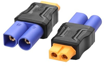 SinLoon 2 Pack EC5 auf XT60 Stecker Adapter Wireless für RC FPV Drone Auto Lipo Batterie Ladegerät ES (EC5 Male to XT60 Female)