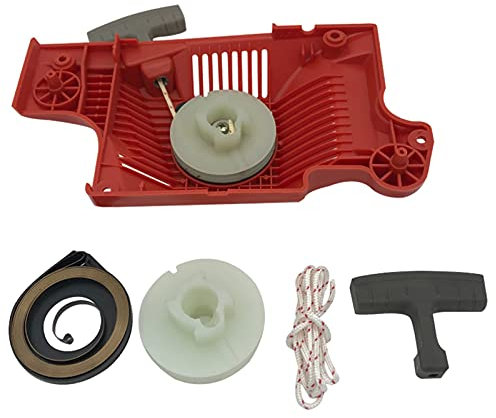 Yurefax Starter Recoil Assembly Pulley Spring Handle Rope Service Kit Chainsaw Replace Parts, for Husqvarna, 55,for Rancher, 50 51 55 Chainsaw Pull Start Mechanism