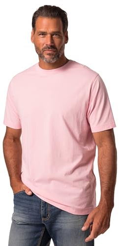 JP 1880 Herren große Größen Übergrößen Menswear L-8XL T-Shirt, Basic, Rundhals, gekämmte Baumwolle rosa 8XL 702558502-8XL