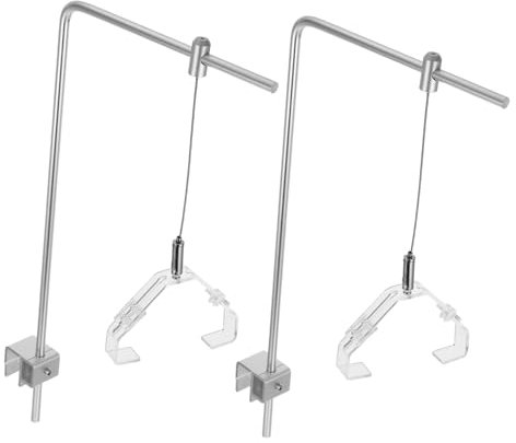 CIYODO Soporte De Luz Para Acuario De Aleación De Aluminio 2 Piezas Altura Ajustable Soporte De Iluminación Para Acuario Soporte De Lámpara Para Acuario