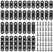 Yooyan 40 conectores planos – Conector de madera de acero inoxidable, placas de conexión de chapa perforada, pinzas de hierro plano, conectores de metal para tableros de mesa para reparaciones