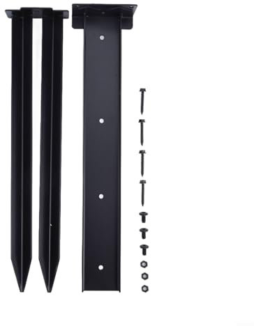 Gdfnmogo Heavy Duty Steel Fence Post Anchor Ground Spike Repair Kit for Wooden Fences, Mailboxes, Deck, Flagpole, Pergola Wooden Fence Repair Kit(1pc)