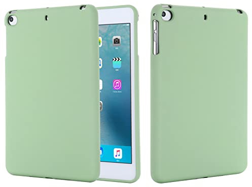 Coque en silicone compatible avec iPad mini 4/Mini 5 7,9 (2015/2019), coque de protection flexible en TPU, coque arrière ultra fine résistante aux chocs, vert