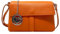 Tracollina Borsa Donna in Pelle Dollaro Borsetta a Spalla Clutch (Arancio)