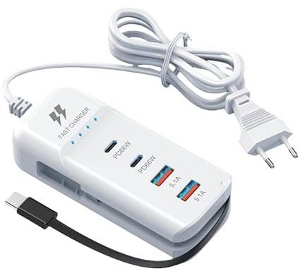 66W Multi Port USB Steckdose Stromstreifen Typ C Schnellladung Telefon Ladegerät Adapter Schnellladegerät mehrfachstecker für Xiaomi Samsung
