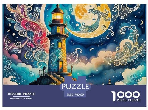 Leuchtturm 1000 Teile Puzzle Für Erwachsene Clevere Rätsel Herausforderung Spielzeug 70x50cm/1000pcs