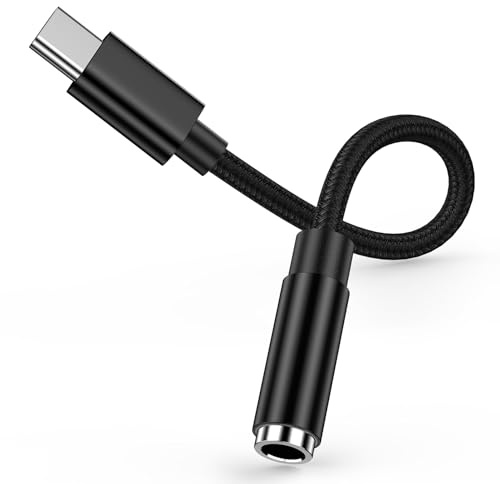 Adapter USB C auf Klinke 3,5mm, Typ C auf 3,5mm Audio Adapter für Samsung | USB C auf Klinke DAC Chip für Samsung Galaxy S26 S25 Ultra S24 S23 A55,A54 5g,iPhone 17 Pro Max/16/15,Xiaomi,Google Pixel
