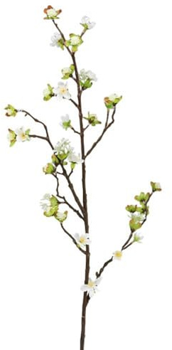 Viana Kirschblütenzweig künstlich weiß 95cm Deko Frühlingsdeko Seidenblumen Kunstblume