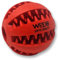 WEPO Zahnpflegespielzeug Hund - Ø 7cm rot - Dog Ball - Ball Zähne Hund - Hunde Kauspielzeug - Kauball für Hunde mit Noppen aus Naturkautschuk - Sichtbar gesünderes Zahnfleisch und Zähne