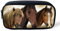 Umarmungen Idee Animal Muster Bleistift Stift Etui Stationery Tasche Schulbedarf 8.66x1.77x4.33 inches Horse9