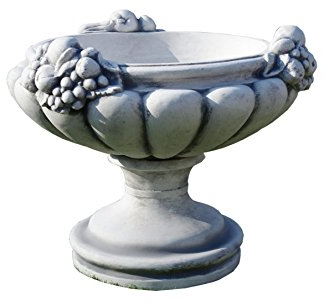 Antikes Wohndesign 2 x Runde Blumenkübel Pflanzkübel Blumentopf Amphore Pflanzschale Steinmöbel H:58cm G: 82KG