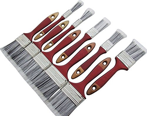 10 PIECE PAINT BRUSH SET NO BRISTLE LOSS DIY PAINTING HOME DECORATING BRUSHES