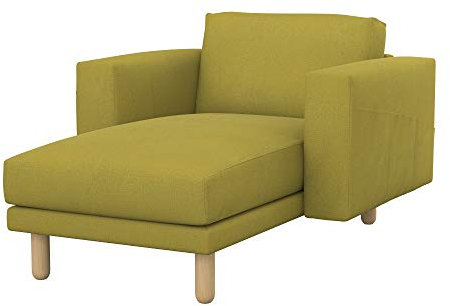 Soferia Überzug Kompatibel Mit Norsborg Freistehende Recamiere Sofasitzbezug Sitzkissenbezug Chaiselongue-Bezug Husse Wasserabweisend Fleckschutz Softi Gelb