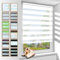 Zarnan Doppelrollo Klemmfix ohne Bohren Weiß 75x120cm(Stoffbreite 71cm) Duo Rollo Blickdicht Zebrarollo Rollos für Fenster ohne Bohren für Wohnzimmer Küche Büro lichtdurchlässig und verdunkelnd