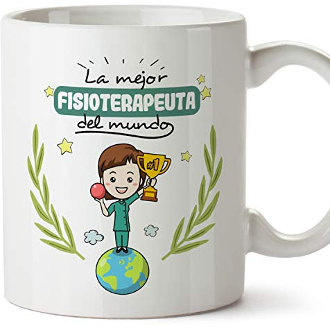 MUGFFINS Taza Fisioterapeuta Mujer (Mejor del Mundo) - Regalos Originales y Divertidos de Fisioterapia