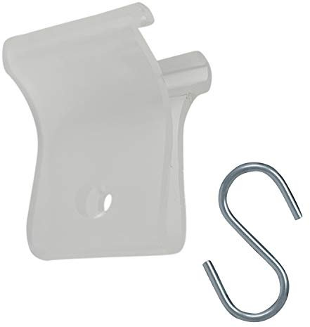 SharpTank Deckengitter Clips | 24-teiliges Set mit transparenten Clips und Deckenhaken zum Aufhängen von Klassenzimmer-Dekorationen und Büro-Dekor (inkl. 12 Deckenclips und 12 S-Haken)