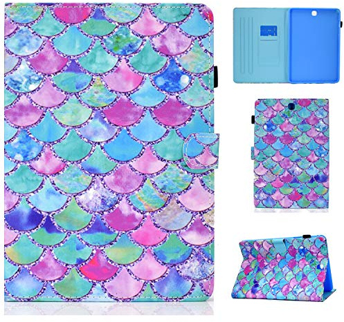 Hülle für Samsung Galaxy Tab A SM-T550 T551 T555 9.7 Zoll Flip Case Cover Magnetisch Ständer Tasche Tablet Schutzhülle mit Kartenfach für Galaxy Tab A 9.7
