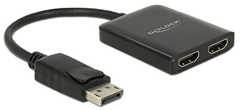 Delock DisplayPort 1.4 Splitter 1 x DisplayPort zu 2 x HDMI MST