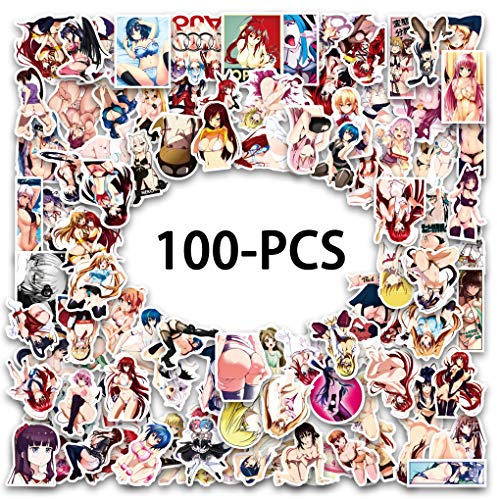 Dheckbluesky Bunny Girl Anime Sexy Girl Adult Aufkleber (100 Stück), Laptop und Wasserflasche Aufkleber Ästhetische Aufkleber Pack für Jugendliche, Süße Lady Loli Vinyl Aufkleber Wasserdicht