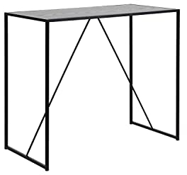 AC Design Furniture Jörn Mesa Alta, 105 × 120 × 60 cm, Negro, MDF/metálico, 1 Pieza