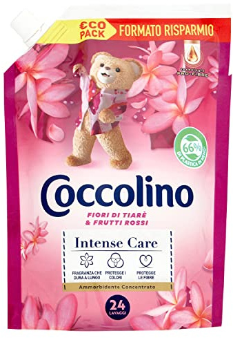 Coccolino Ammorbidente Concentrato Fiori di Tiarè & Frutti Rossi, 600ml