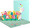 Lovepop® 3D Pop-Up-Karte Frohe Ostern bunte Osterkarte Grußkarte Happy Easter card | inkl. Umschlag & Versteckfach für Geld & Gutscheine