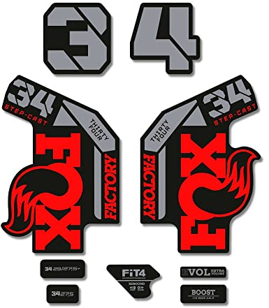 Adesivi compatibili con forcella bici Fox 34 Factory Step Cast 2022