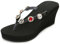 Chanclas mujer de piscina de plataforma Verano Sandalias de cuña (Negro, numeric_35)