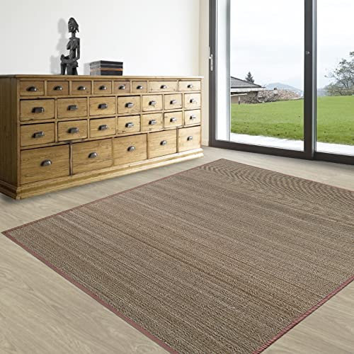 KARAT Tapis en Bambou - Panda - pour Salle de Bains et Salon - 100% Bambou pour Un intérieur Naturel (Brun, 160 x 230 cm)