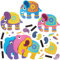 Baker Ross FX237 Indische Elefanten Magnet Bastelset aus Moosgummi-8er Pack, Bastelmagnete für Kinder aus Schaumstoff, Mittel