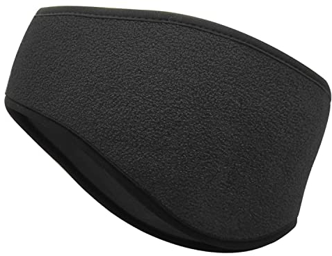 ALLY-MAGIC Fleece Ear Warmers Thermal Fleece Running Headband Warm Cozy Fleece Stretchy Ear Muff Winter Headband Ear Warmer for Men and Women Winter Outdoor Sports and Daily Wearing Y4-ZRHEZ(Black)