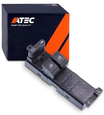 ATEC Germany 1x Fensterheberschalter vorne | Kompatibel mit: SEAT LEON, TOLEDO II, VW BORA I, BORA Variant, GOLF IV, GOLF IV Variant, PASSAT B5, PASSAT B5 Variant