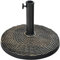 COSTWAY Sonnenschirmständer 10 kg, Schirmständer aus Kunstharz in Rattanoptik, runder Balkonschirmständer, Marktschirmständer, Sonnenschirm Ständer für Schirmstangen von 38/48 mm