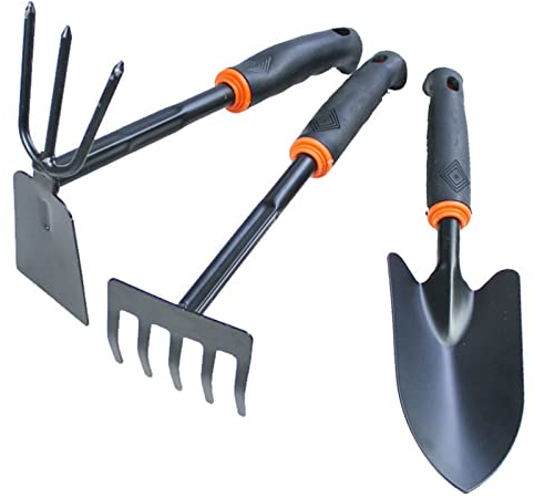 Ensemble d'Outils de Jardinage, 3 Pièces Petite Pelle de Jardinage, Ensemble d'outils de Jardinage à Main Traditionnels, Binette à Main, Petite Pelle de Jardinage, pour Ameublir Le Sol, Désherber