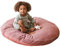 MINICAMP Große Bodenkissen für Kinder - Ultra-Flauschiger & waschbarer Kinder-Sitzsack mit Füllung und Bouclé-Sherpa-Bezug - 100 cm breit - Lounger und Lesekissen für Kleinkinder & Jugendliche (Rosa)