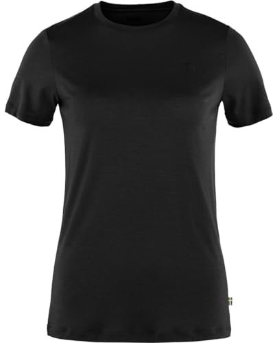Fjällräven Damen Abisko Wool SS T-Shirt, Black, S