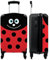 NoBoringSuitcases.com® Koffer Kinder Reisetasche mit Rollen Cabin Bag Handgepäck Geschenke - Marienkäfer - Rot - Schwarz - 55x35x20cm