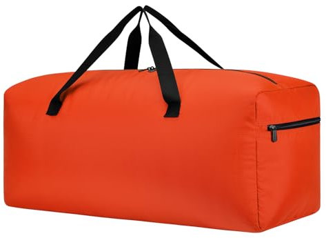 Faltbare Seesack, 75 l, leicht, wasserabweisend, wasserabweisend, für Reisen, Orange/Abendrot im Zickzackmuster (Sunset Chevron), Large, Faltbare Duffle Bag