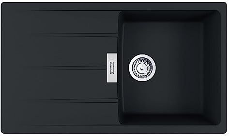 Franke Centro CNG 611-86 - Fregadero de granito, color negro mate