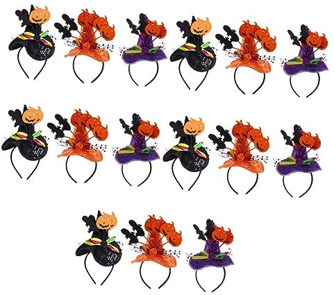 Abaodam 15 Stk Hexenhut Stirnband Gruseliges Haarband Halloween-haarreifen Kostüm Hexenhut Stirnbänder Boppers Hexenhüte Für Frauen Hexenhaarreifen Fräulein Geschenk Pailletten Tuch