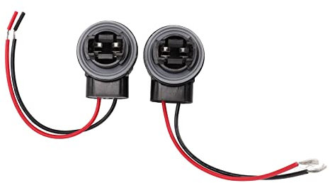 2 Stück 3156 LED-Stecker, 10 A LED-Buchse, Kabelbaum-Buchse, 12 V LED-vorverdrahtete Fassung, Kabelbaum, ABS-Blinker, Kfz-Bremslicht-Scheinwerfer-Buchse