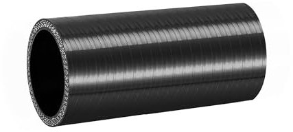 Hihaha Manguitos Coche, Acoplador Recto de Silicona, 76 mm, 32 mm Diámetro Interior, 1 Unidad, Color Negro