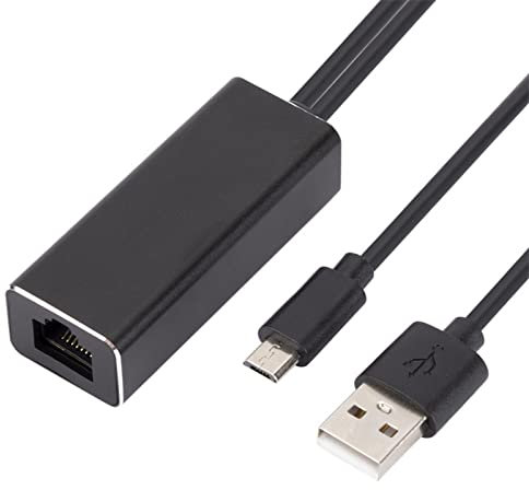 Adattatore Ethernet per Chromecast e TV Stick 10/100 Mbps USB a RJ45 LAN Adattatore di rete per Fire TV Stick Chromecast Google Home Mini e altri