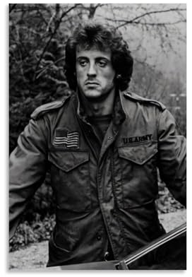 OUTFYT Filmposter First Blood Rambo, HD-Poster, dekorative Malerei, Leinwand, Wandposter und Kunstdruck, modernes Familienschlafzimmer, Dekoration, Poster, 50 x 75 cm